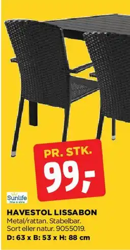 jem & fix HAVESTOL LISSABON tilbud