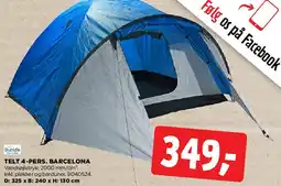 jem & fix Telt 4-pers. Barcelona tilbud