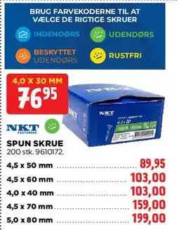 jem & fix NKT Spun skrue tilbud