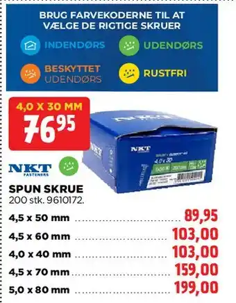 jem & fix NKT Spun skrue tilbud