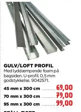 jem & fix Gulv/loft profil tilbud