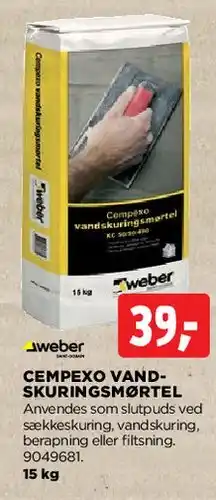 jem & fix Cempexo Vand-skuringsmørtel tilbud