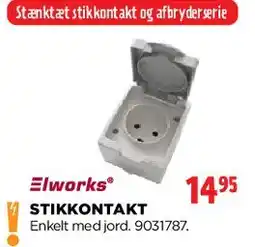 jem & fix Stikkontakt (enkelt med jord) tilbud