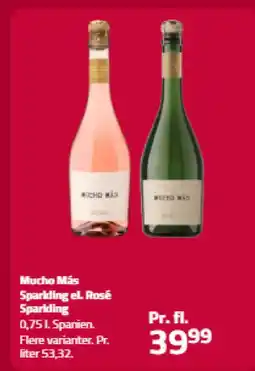 Fleggaard Mucho Más Sparkling el. Rosé Sparkling tilbud