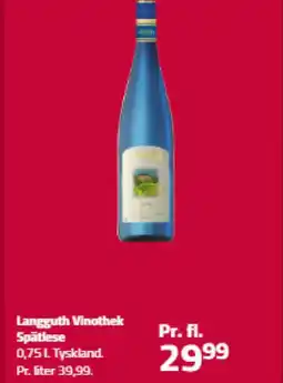 Fleggaard Langguth Vinothek Spätlese tilbud