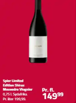 Fleggaard Spier Limited Edition Shiraz Mouvedre Viognier tilbud