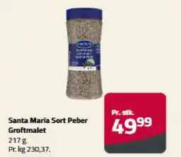 Fleggaard Santa Maria Sort Peber Groftmalet tilbud