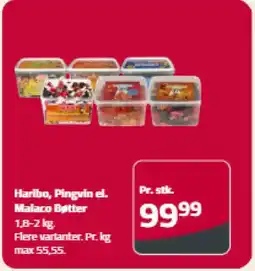 Fleggaard Haribo, Pingvin el. Malaco Bøtter tilbud
