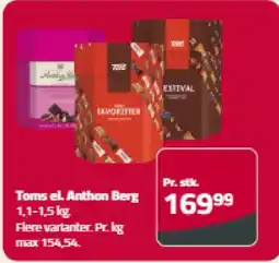 Fleggaard Toms el. Anthon Berg tilbud