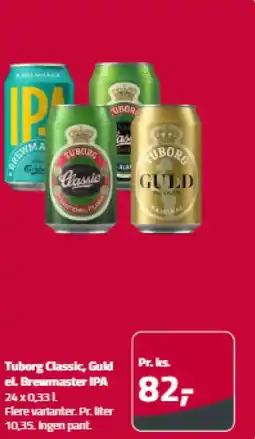 Fleggaard Tuborg Classic, Guld el. Brewmaster IPA tilbud