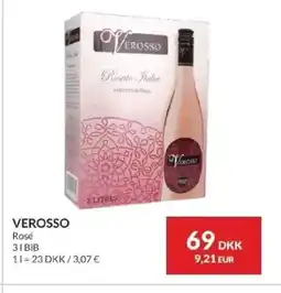 Nielsen's Discount Verosso rosé 31 bib tilbud