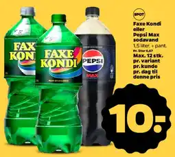 Netto Faxe Kondi eller Pepsi Max sodavand tilbud