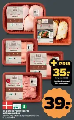 Netto De Danske Familiegårde kylling (pakket) tilbud