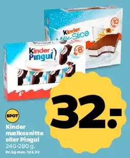 Netto Kinder mælkesnitte / Kinder Pingui tilbud