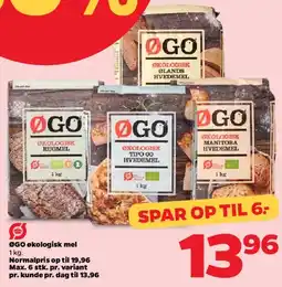 Netto ØGO økologisk mel 1 kg tilbud