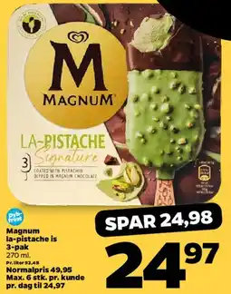 Netto Magnum La-Pistache 3-pak tilbud