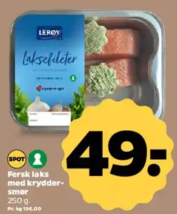 Netto Fersk laks med kryddersmør tilbud