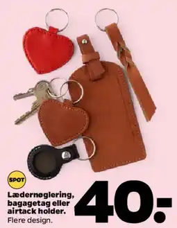 Netto Lædernøglering / bagagetag / AirTag-holder tilbud
