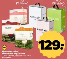 Netto Mucho Más eller Lindemans Bag-in-Box tilbud