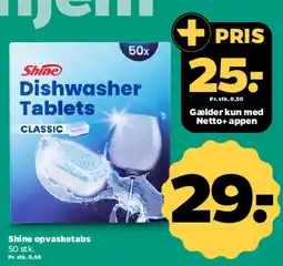 Netto Shine Dishwasher Tablets tilbud