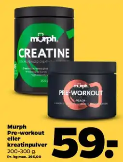 Netto Murph pre-workout / kreatinpulver tilbud