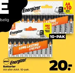 Netto Energizer batterier, 10-pak tilbud