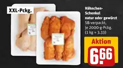 REWE DE Hähnchen- Schenkel natur oder gewürzt tilbud