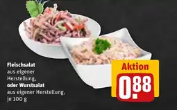 REWE DE Fleischsalat oder Wurstsalat tilbud