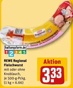 REWE DE REWE Regional Fleischwurst tilbud