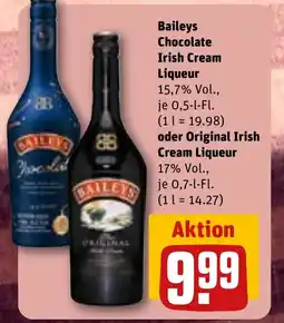 REWE DE Baileys Chocolate Irish Cream Liqueur oder Original Irish Cream Liqueur tilbud