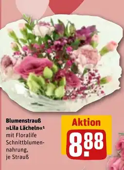 REWE DE Blumenstrauß Lila Lächeln tilbud