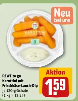 REWE DE REWE to go Karottini mit Frischkäse-Lauch-Dip tilbud