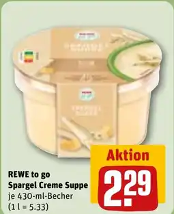 REWE DE REWE to go Spargel Creme Suppe tilbud