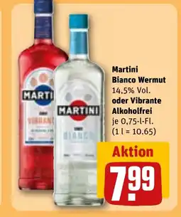 REWE DE Martini Bianco Wermut oder Vibrante Alkoholfrei tilbud