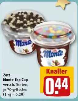 REWE DE Zott Monte Top Cup tilbud