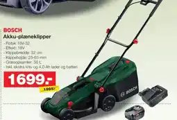 Bauhaus BOSCH Akku-plæneklipper tilbud