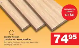 Bauhaus Jatoba terrassebrædder tilbud