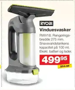Bauhaus RYOBI Vinduesvasker tilbud