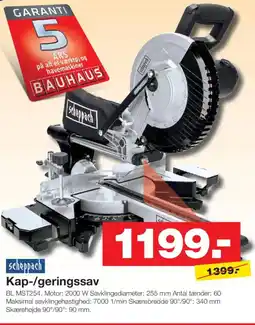 Bauhaus Scheppach Kap-/geringssav tilbud