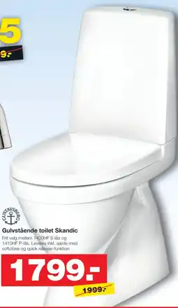 Bauhaus Gulvstående toilet Skandic tilbud
