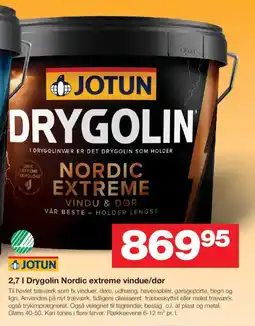 Bauhaus JOTUN Drygolin Nordic extreme vindue/dør tilbud