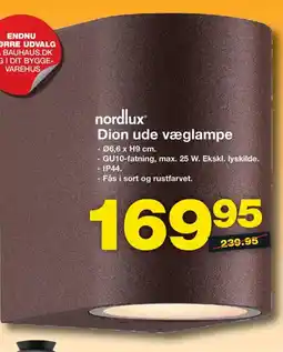 Bauhaus Nordlux Dion ude væglampe tilbud