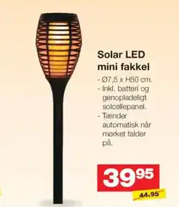 Bauhaus Solar LED mini fakkel tilbud