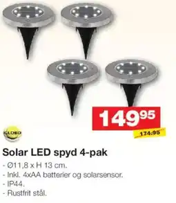 Bauhaus Solar LED spyd 4-pak tilbud