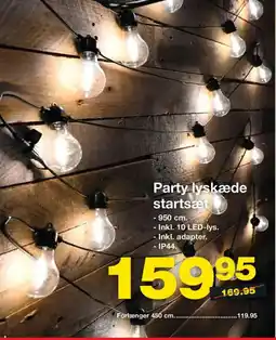 Bauhaus Party lyskæde startsæt tilbud