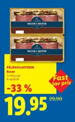 Lidl PÅLÆGSSLAGTEREN Bacon tilbud