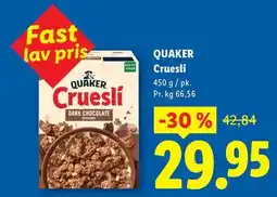 Lidl QUAKER Cruesli tilbud