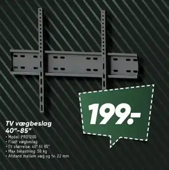 TV vægbeslag 40"-85"