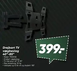 Bilka Drejbart TV vægbeslag 40"-85" tilbud