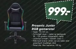 Bilka Prosonic Junior RGB gamerstol tilbud